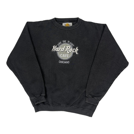 Hard Rock Cafe Sweatshirt - Medium Stone Wash Cotton Blend
