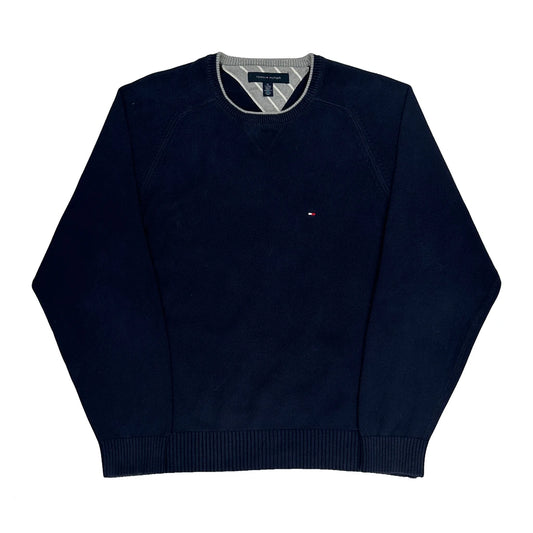Vintage Tommy Hilfiger Jumper - XL Navy Cotton