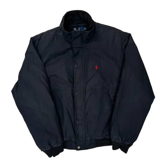 Polo By Ralph Lauren Bomber Jacket - Large Black Cotton