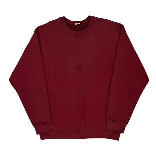 Unbranded Sweatshirt - XL Burgundy Cotton Blend