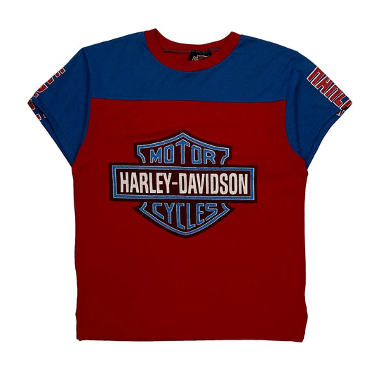 Vintage Age 14-16 Harley Davidson Graphic T-Shirt - Large Red Cotton