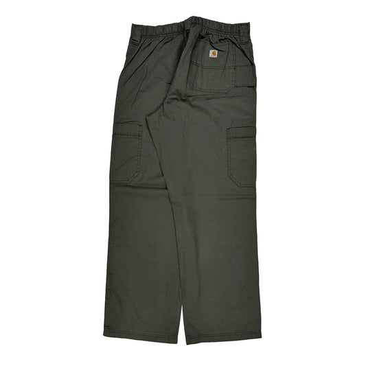 Carhartt Baggy Cargo Trousers - Medium Green Cotton Blend