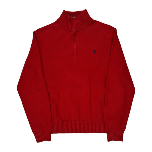 Polo By Ralph Lauren 1/4 Zip - XL Red Cotton
