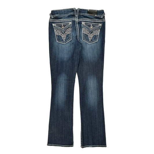 Unbranded Studded Jeans - 31W UK 10 Blue Cotton