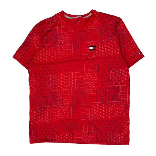 Tommy Hilfiger T-Shirt - XL Red Cotton