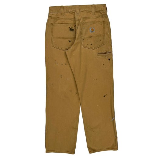 Carhartt Double Knee Carpenter Trousers - 32W 30L Brown Cotton