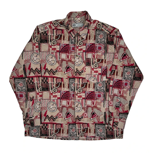 Vintage C&A Patterned Shirt - XL Multicoloured Cotton