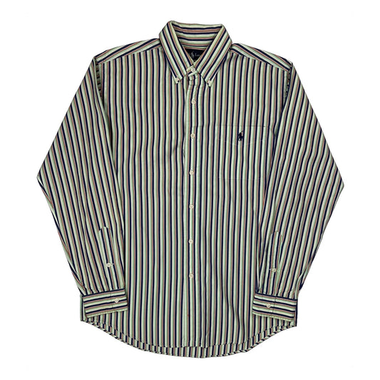 Ralph Lauren Striped Shirt - Medium Multicoloured Cotton
