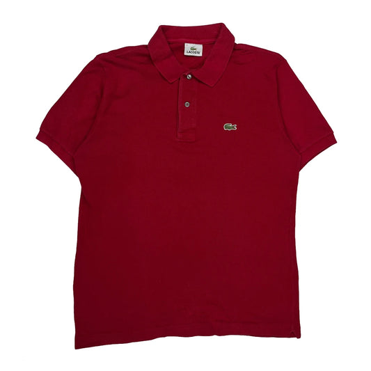 Vintage Lacoste Polo Shirt - Medium Red Cotton