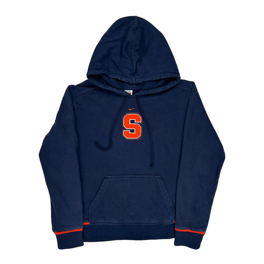 Vintage S Logo Nike College Hoodie - XL Navy Cotton
