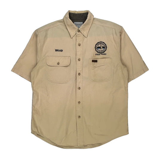 Public Works Carhartt Short Sleeve Shirt - Medium Beige Cotton
