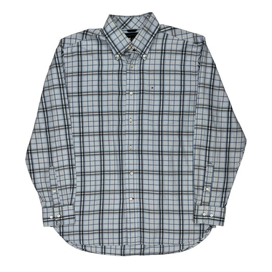 Tommy Hilfiger Checked Shirt - Medium Blue Cotton