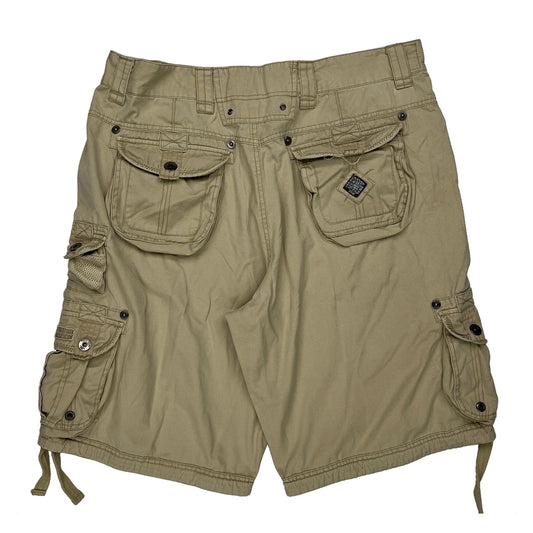 Vintage Unbranded Cargo Shorts - 38W 10L Beige Cotton