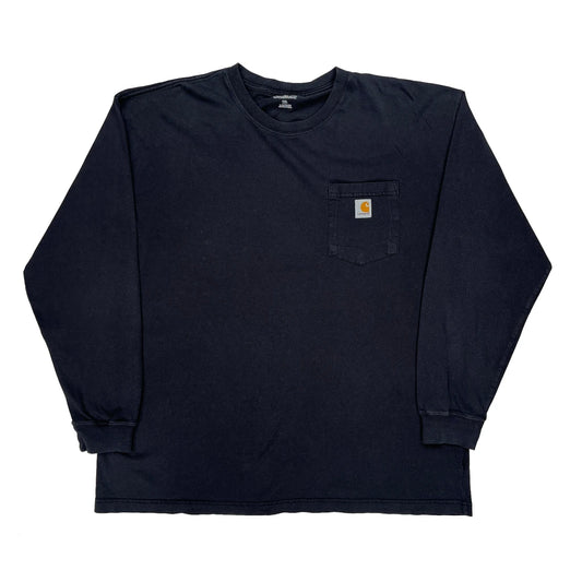 Carhartt Long Sleeve T-Shirt - XL Black Cotton