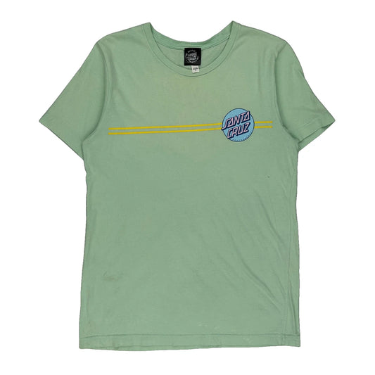 Santa Cruz Graphic T-Shirt - Medium Green Cotton