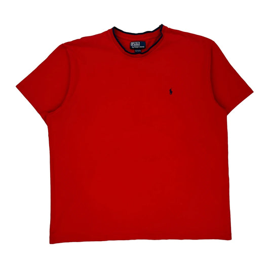 Polo By Ralph Lauren T-Shirt - 2XL Red Cotton