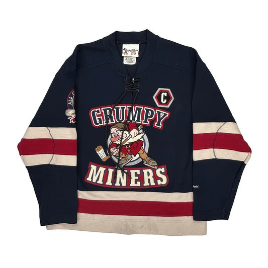 Grumpy Miners, Age 7-8 Disney Graphic Jersey - Medium Cream Polyester