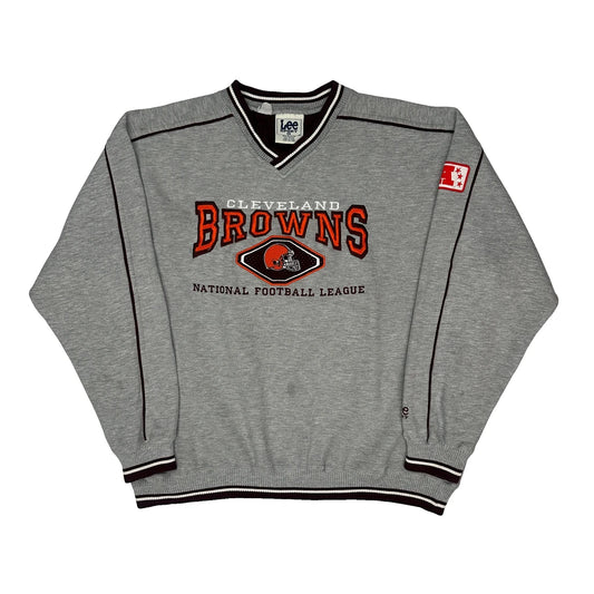 Vintage Cleveland Browns Lee Sport Nfl Sweatshirt - XL Grey Polyester Blend