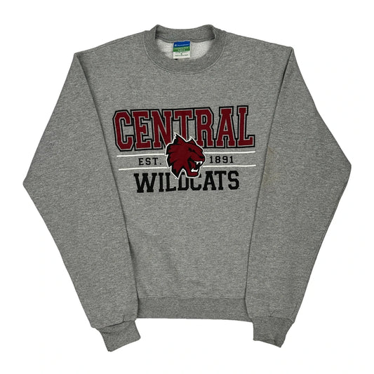 Central Wildcats Champion Sweatshirt - Small Grey Cotton Blend