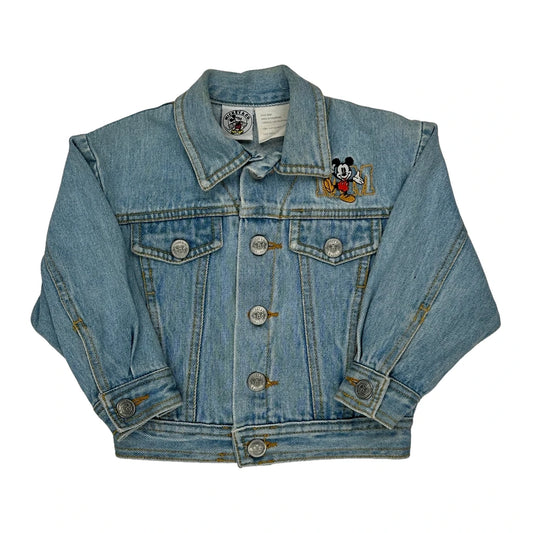 Age 2 Mickey & Co. Cartoon Denim Jacket - XS Blue Cotton