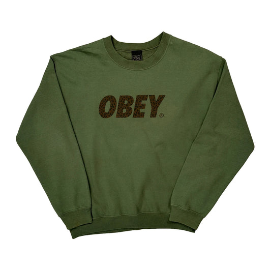 Obey Sweatshirt - Medium Green Cotton
