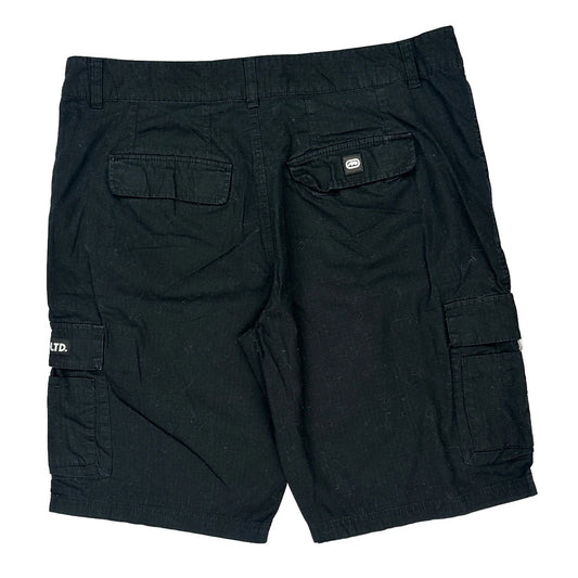 Ecko Unltd Cargo Shorts - 36W 10L Black Cotton