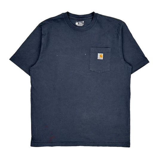 Carhartt T-Shirt - Large Blue Cotton
