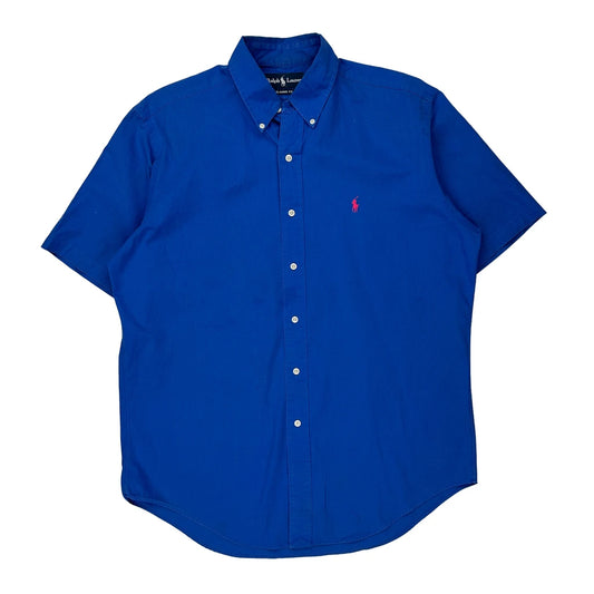 Ralph Lauren Short Sleeve Shirt - Medium Blue Cotton