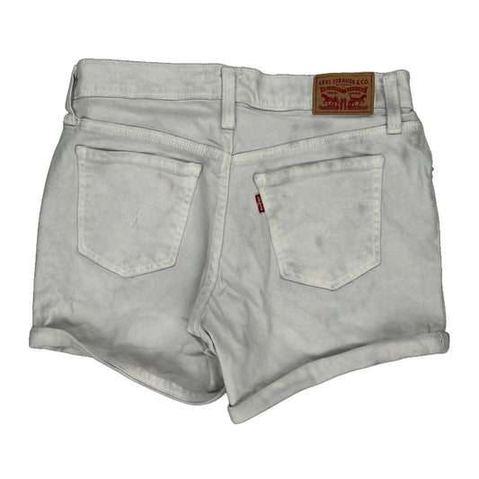 Levis Denim Shorts - 27W UK 8 White Cotton