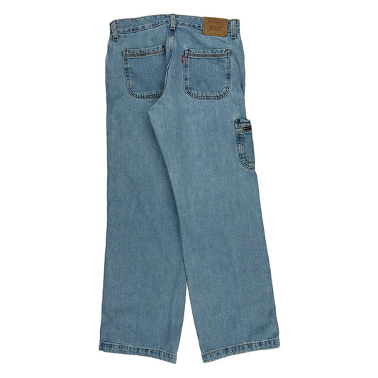 Levis Cargo Jeans - 30W UK 10 Light Wash Cotton