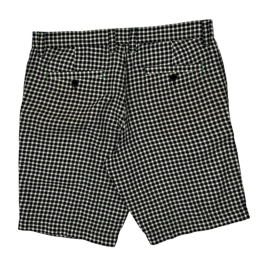 Vintage Lacoste Checked Shorts - 32W 9L Black & White Cotton