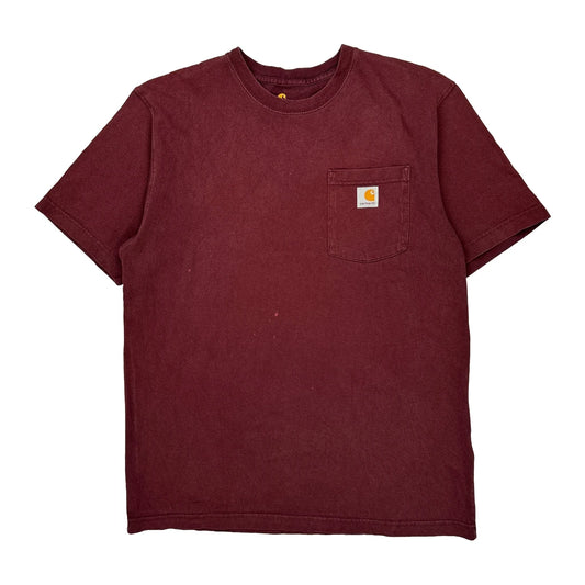 Carhartt T-Shirt - Medium Burgundy Cotton