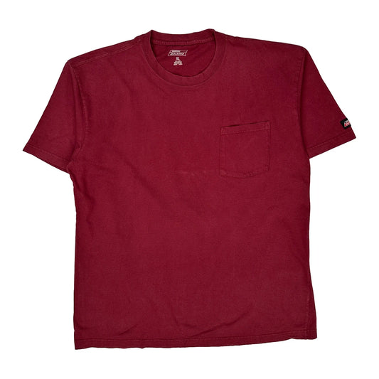 Vintage Dickies T-Shirt - XL Red Cotton