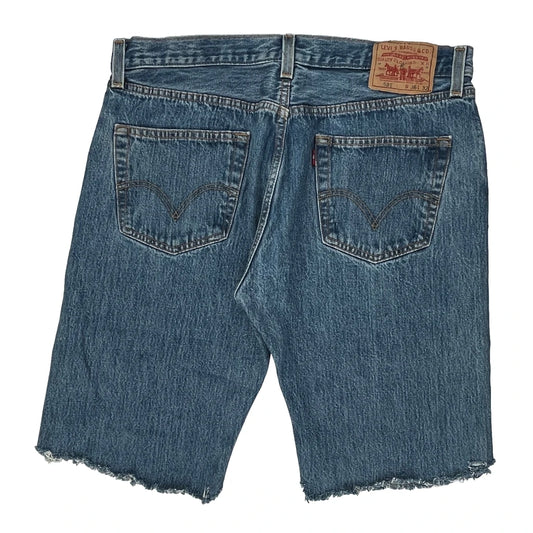 Levis Denim Shorts - 32W 10L Blue Denim