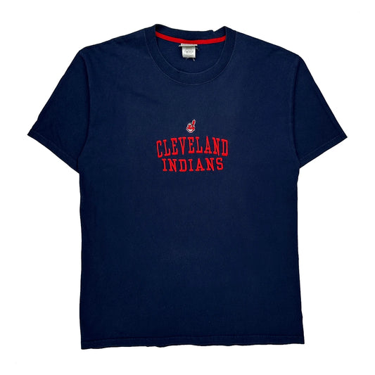 Vintage Cleveland Indians Lee Sport Mlb T-Shirt - Large Navy Cotton