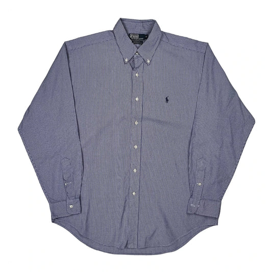 Polo By Ralph Lauren Checked Shirt - Large Blue Cotton