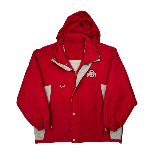 Vintage Ohio State Buckeyes Windbreaker - XL Red Polyester