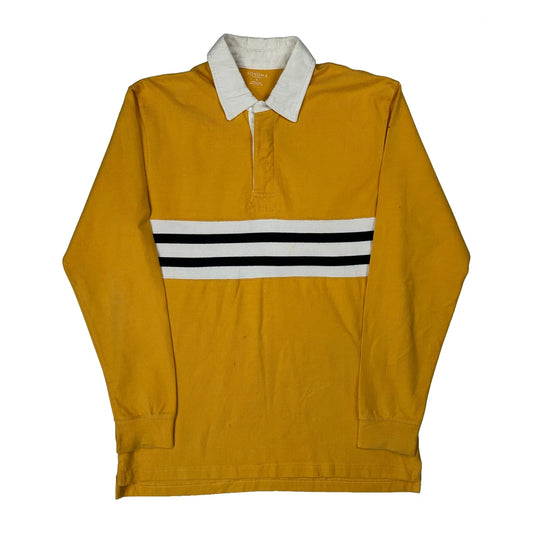 Vintage Sonoma Striped Rugby Shirt - Medium Yellow Cotton