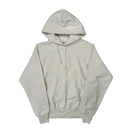 Vintage Reverse Weave Champion Hoodie - Small White Cotton