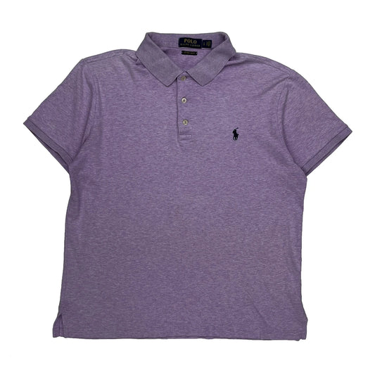 Vintage Polo By Ralph Lauren Slim Fit Polo Shirt - Large Purple Cotton
