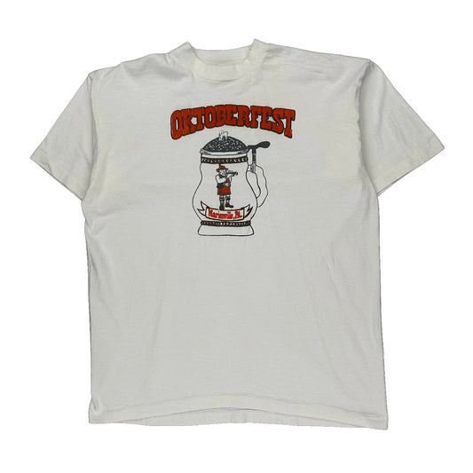 Fruit Of The Loom Graphic T-Shirt - XL White Cotton