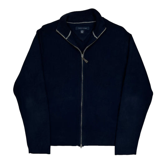 Vintage Tommy Hilfiger Zip Up - Medium Navy Cotton