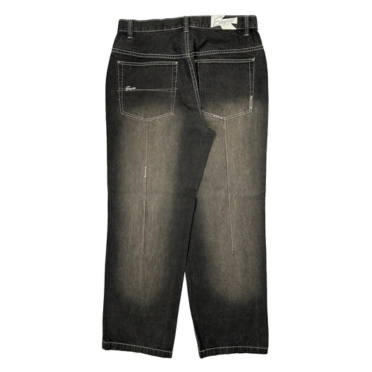 Enyce Baggy Graphic Jeans - 34W 32L Black Cotton