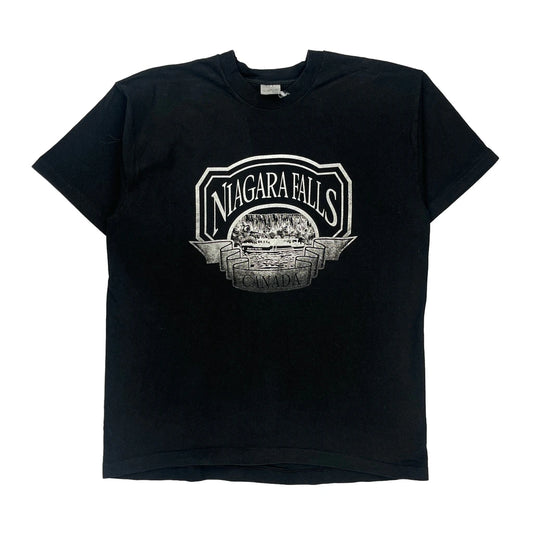 Single Stitch Niagara Falls Unbranded Graphic T-Shirt - XL Black Cotton