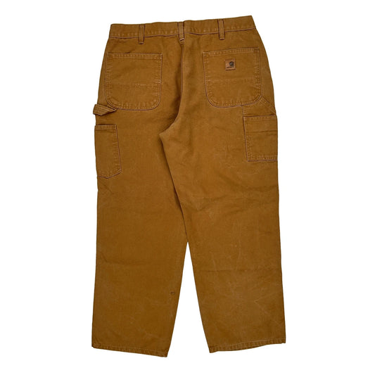 Carhartt Carpenter Trousers - 36W 30L Brown Cotton
