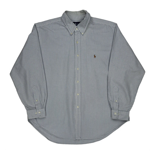 Ralph Lauren Striped Shirt - XL Blue Cotton