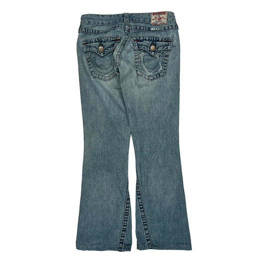 Vintage True Religion Boot Cut Jeans - 28W UK 6 Light Wash Denim