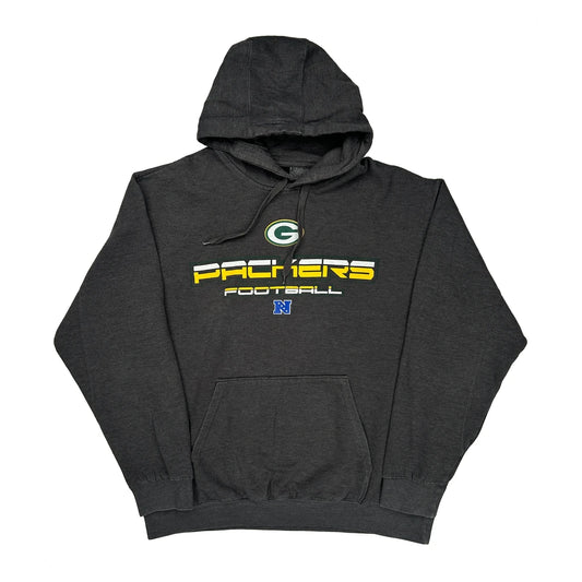 Vintage Packers Nfl Football Hoodie - XL Grey Cotton Blend