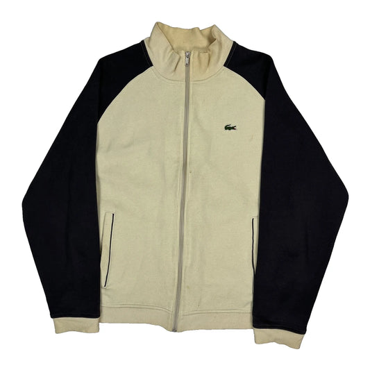 Sport Lacoste Spellout Track Jacket - Small Black Cotton