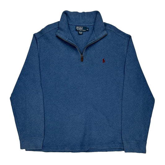 Polo By Ralph Lauren 1/4 Zip - XL Blue Cotton